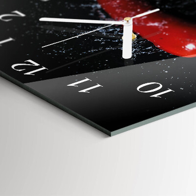 Square wall clock Chili peppers