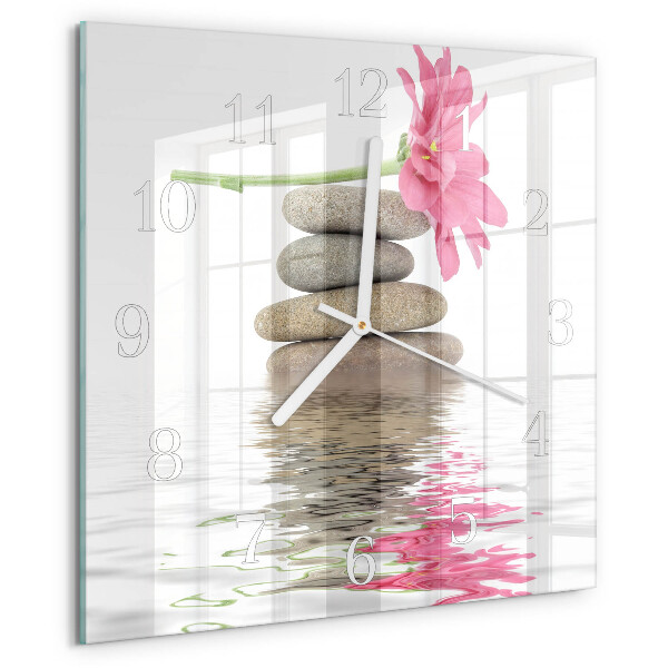 Square wall clock Stones