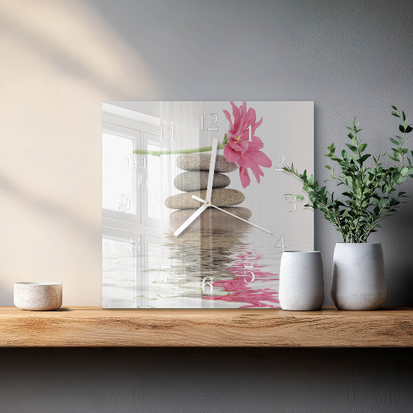 Square wall clock Stones