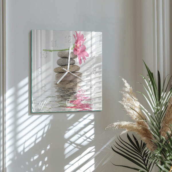 Square wall clock Stones