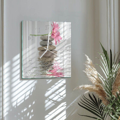 Square wall clock Stones