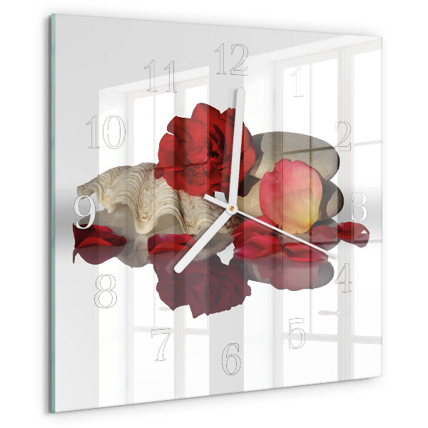 Square wall clock Rose Bowl