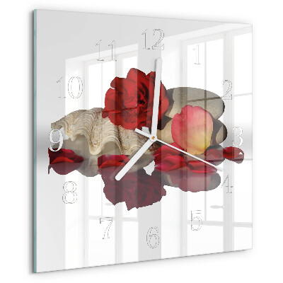 Square wall clock Rose Bowl
