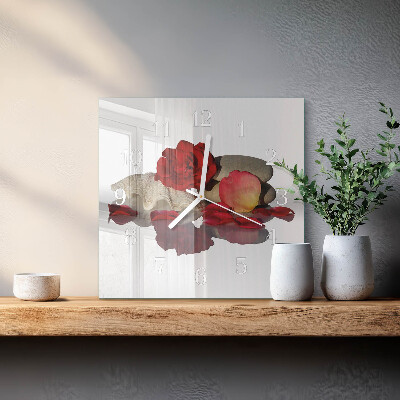 Square wall clock Rose Bowl