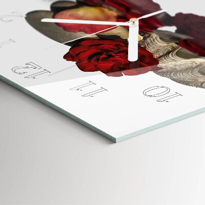 Square wall clock Rose Bowl