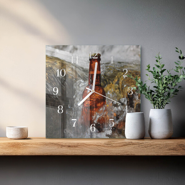 Square wall clock Beer