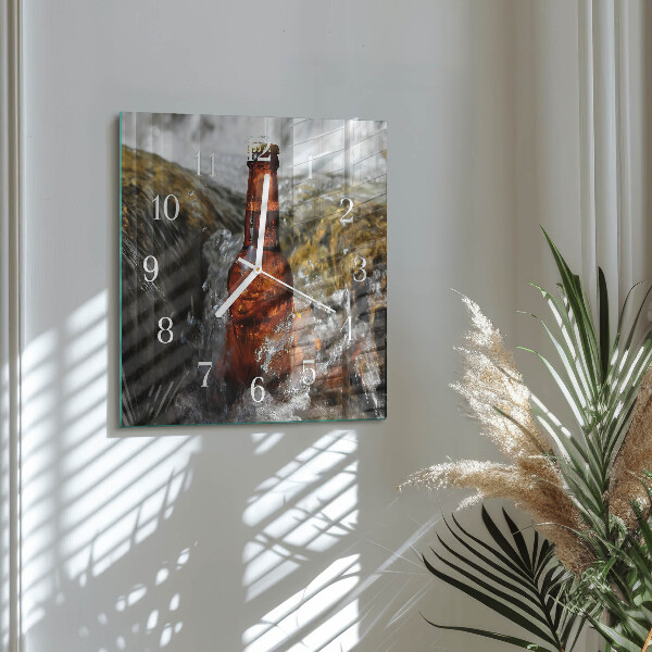Square wall clock Beer