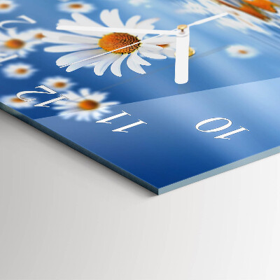 Square wall clock Flower
