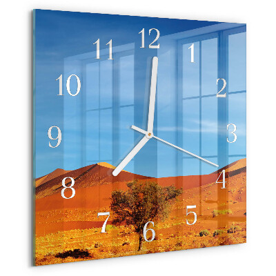 Square wall clock Desert