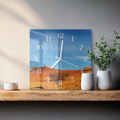 Square wall clock Desert