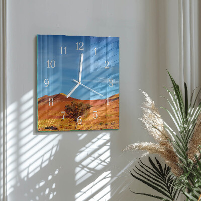 Square wall clock Desert