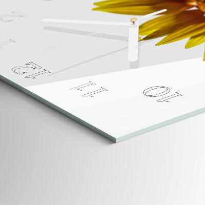 Square wall clock Flower