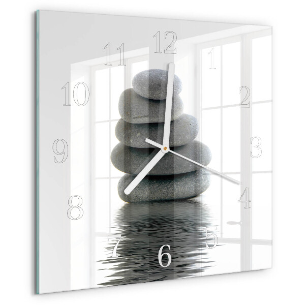 Square wall clock Stones