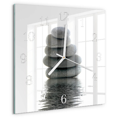 Square wall clock Stones