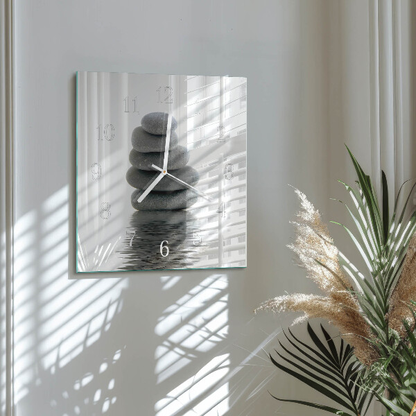 Square wall clock Stones