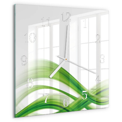 Square wall clock Abstract Wave