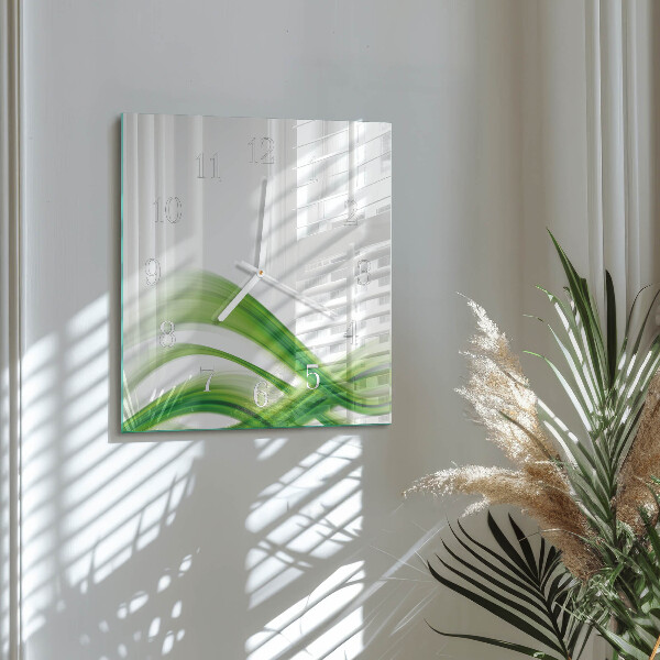 Square wall clock Abstract Wave