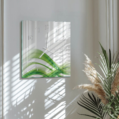 Square wall clock Abstract Wave