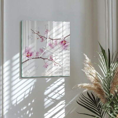 Square wall clock Orchid