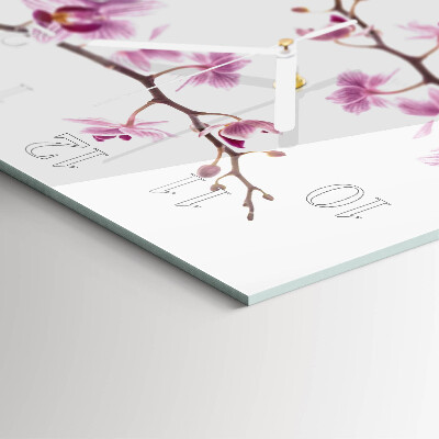 Square wall clock Orchid