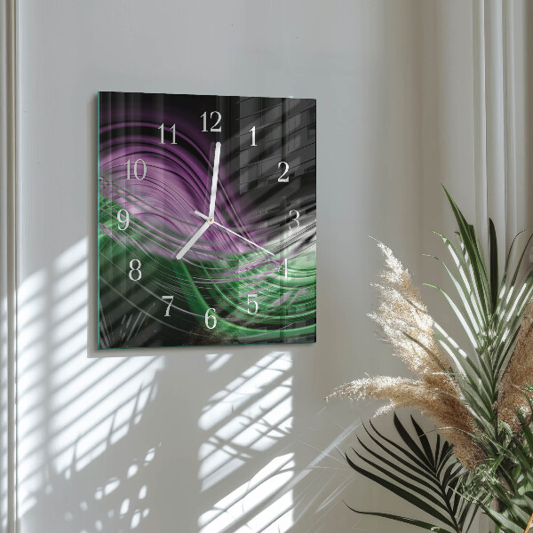 Square wall clock Abstract Art