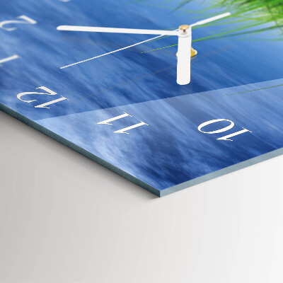 Square wall clock Grass