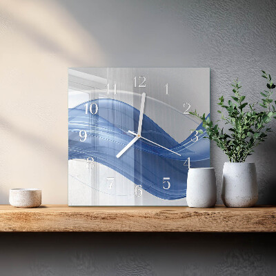Square wall clock Abstract Lines