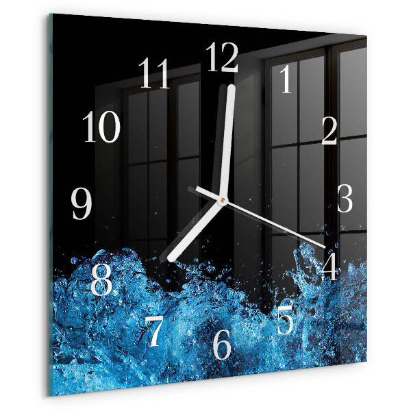 Square wall clock Water