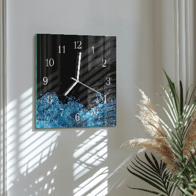 Square wall clock Water