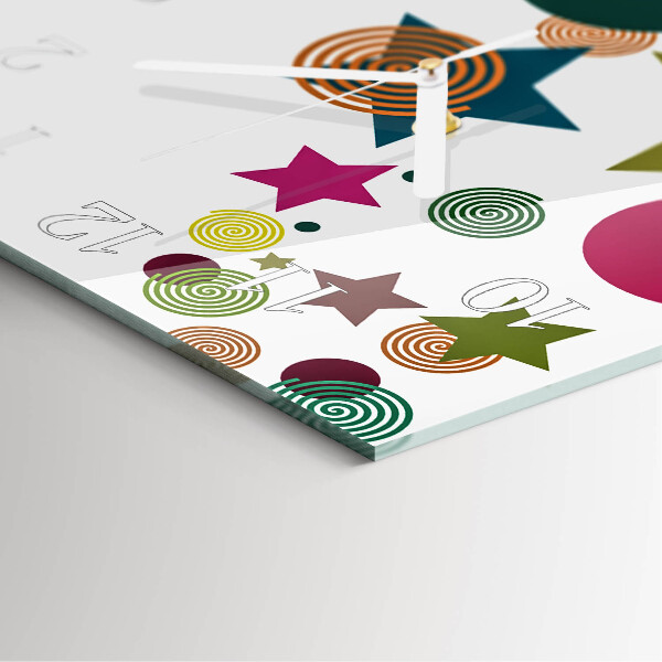 Square wall clock Stars