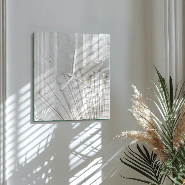 Square wall clock Dandelion