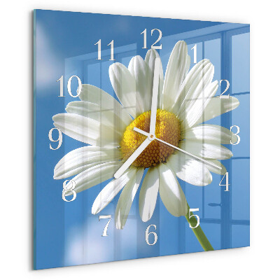 Square wall clock Flower