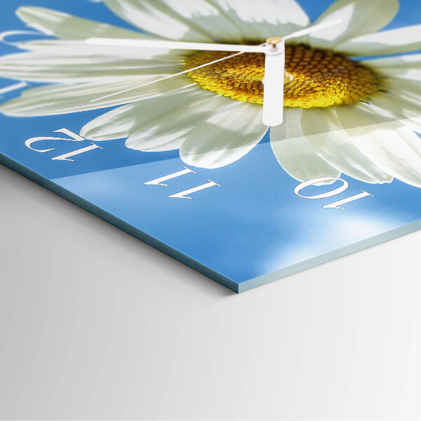 Square wall clock Flower