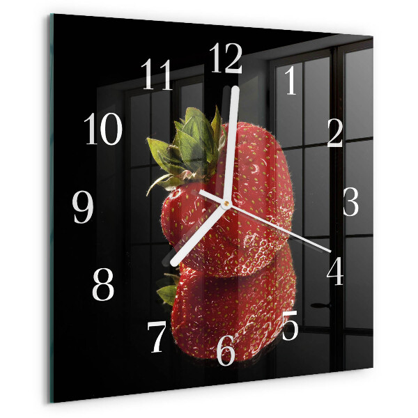 Square wall clock Strawberry