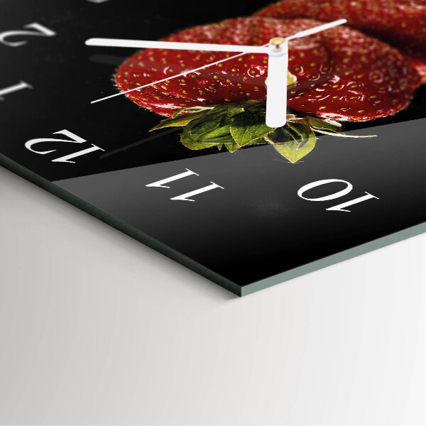 Square wall clock Strawberry