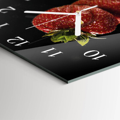 Square wall clock Strawberry