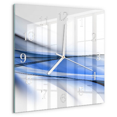 Square wall clock Abstract Lines
