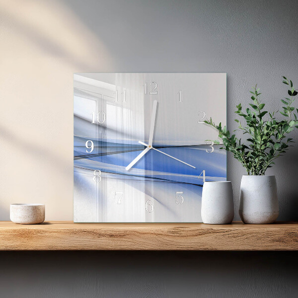 Square wall clock Abstract Lines