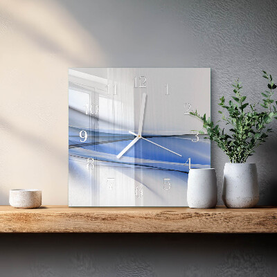Square wall clock Abstract Lines