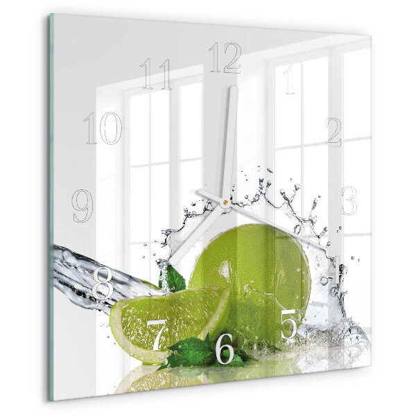 Square wall clock Limewater