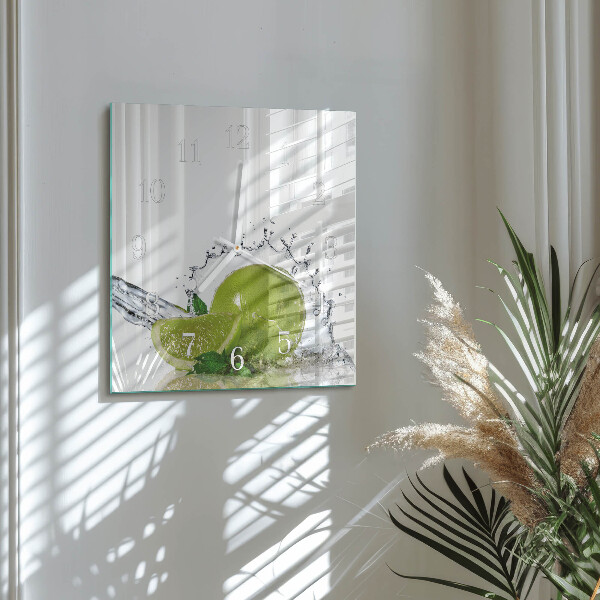 Square wall clock Limewater