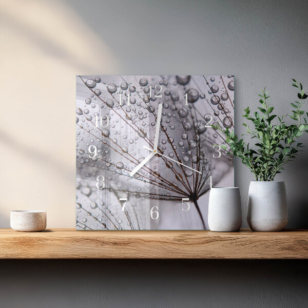 Square wall clock Dandelion