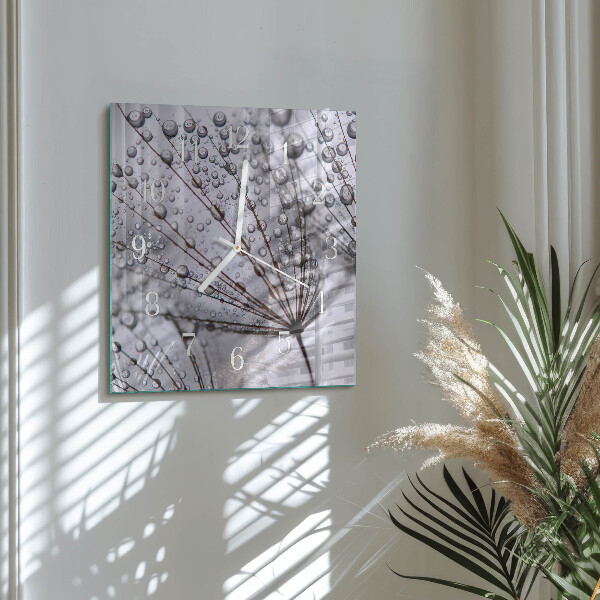 Square wall clock Dandelion