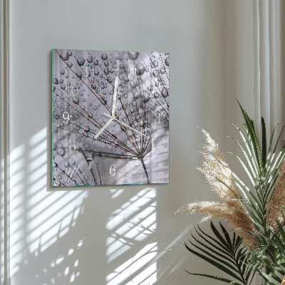 Square wall clock Dandelion