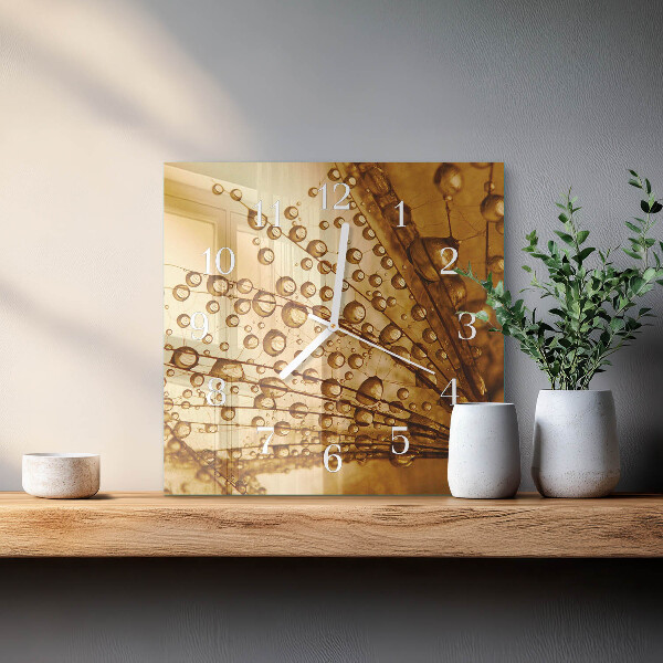 Square wall clock Dandelion
