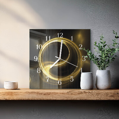 Square wall clock Abstraction Circle