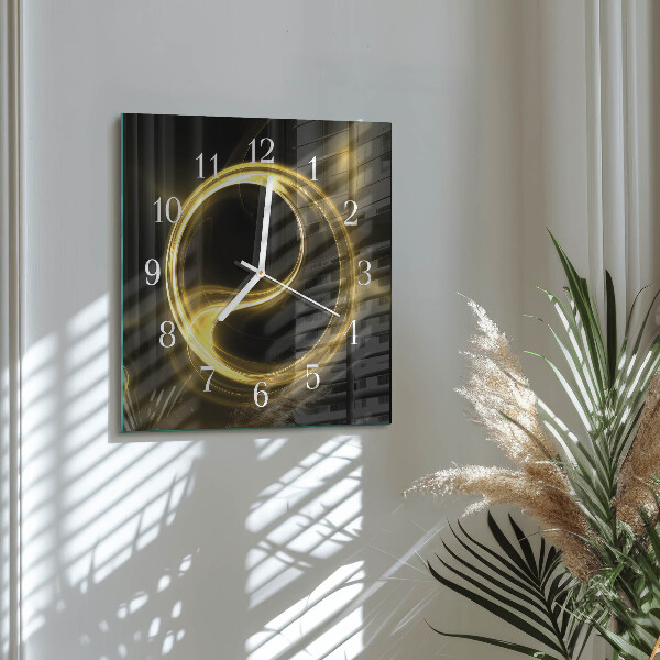 Square wall clock Abstraction Circle