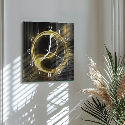 Square wall clock Abstraction Circle