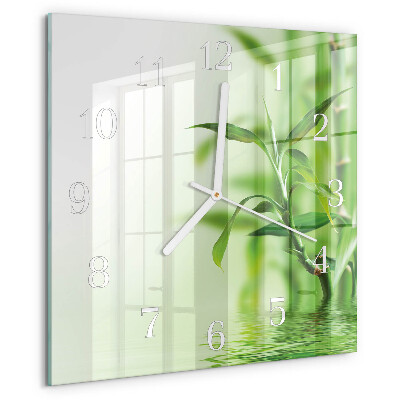 Square wall clock Bamboo