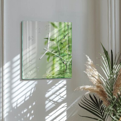 Square wall clock Bamboo